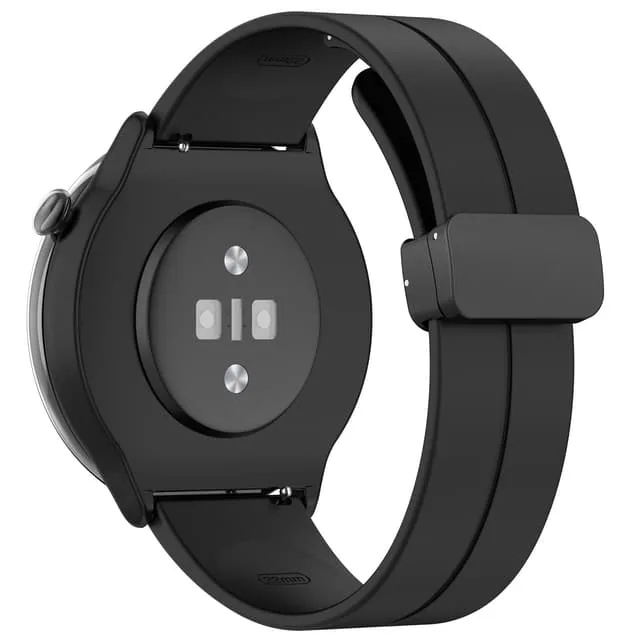 Klockband magnetiskt spänne silikon Svart 22 mm Samsung Galaxy Watch 3