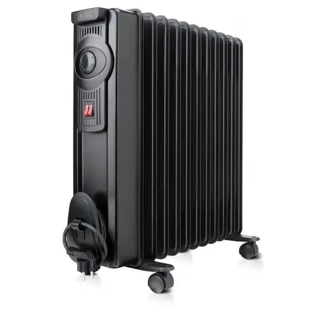 BLACK+DECK Oljefyllt element 2300W Svart