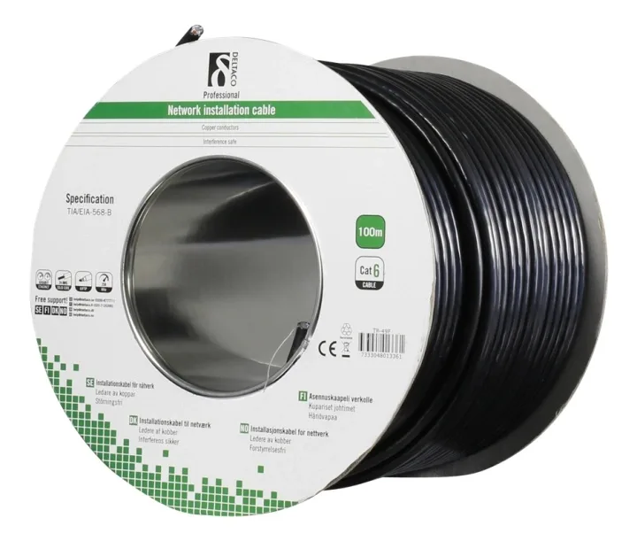 DELTACO F/UTP Cat6 installationskabel