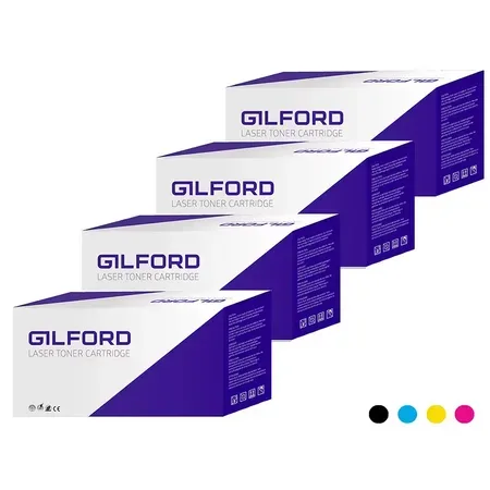 Gilford C406S/ELS#KIT tonerpatron 1 stk Kompatibel Sort, Blå, Magenta, Gul