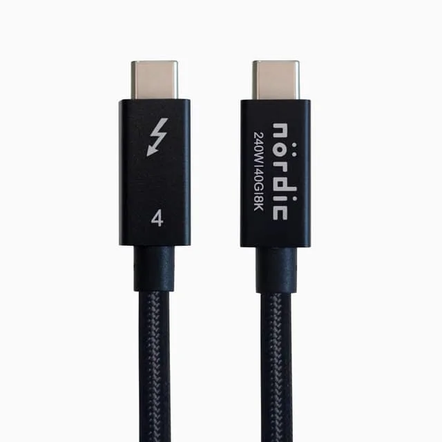 Nördic 3m Thunderbolt 4 USB-C kabel 40Gbps