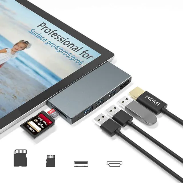 NÖRDIC USB dockningstation för MicroSoft Surface