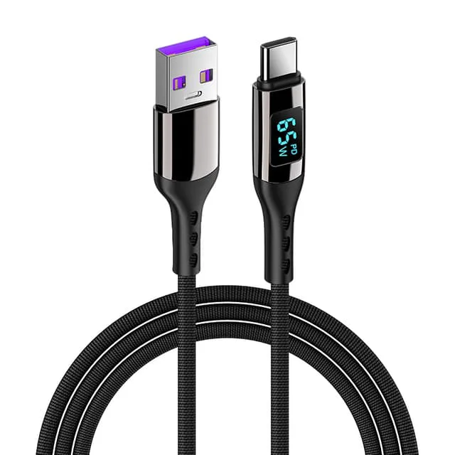 USB-C PD snabbladdningskabel 100 W Svart 2 m