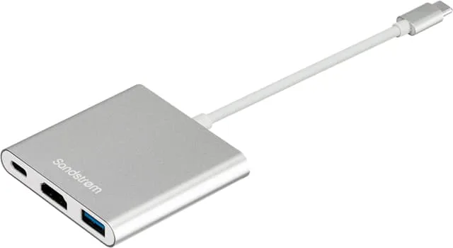 Sandstrøm Multi Adapter USB-C-hubb