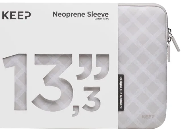 KEEP 13.3" Neoprene sleeve (sleeve sand tartan)