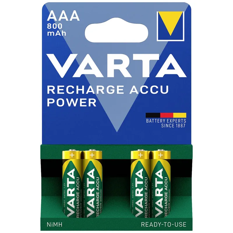 Varta Batteri NiMH AAA/LR03 1.2 V 800 mAh R2U 4-pack