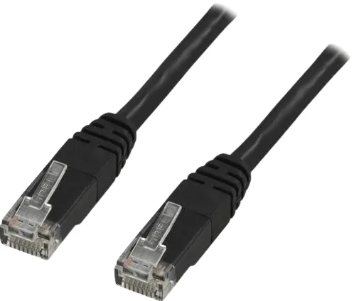 DELTACO TP-kabel Cat5e U/UTP Svart 5 m