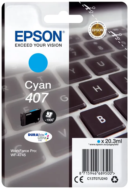 Epson 407 - L-storlek - magenta - original