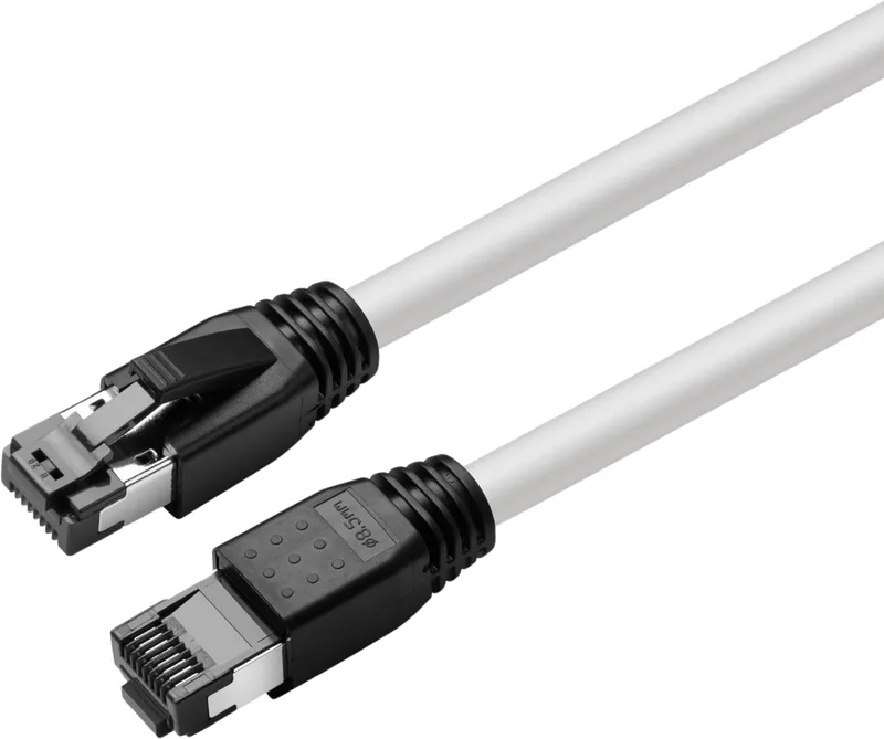 MicroConnect LSZH nätverkskabel Cat 8.1, vit, 0,5 m