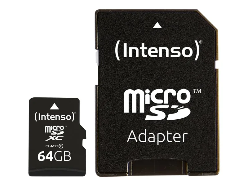 Micro SDXC 64GB Intenso 1 Adapter Class 10