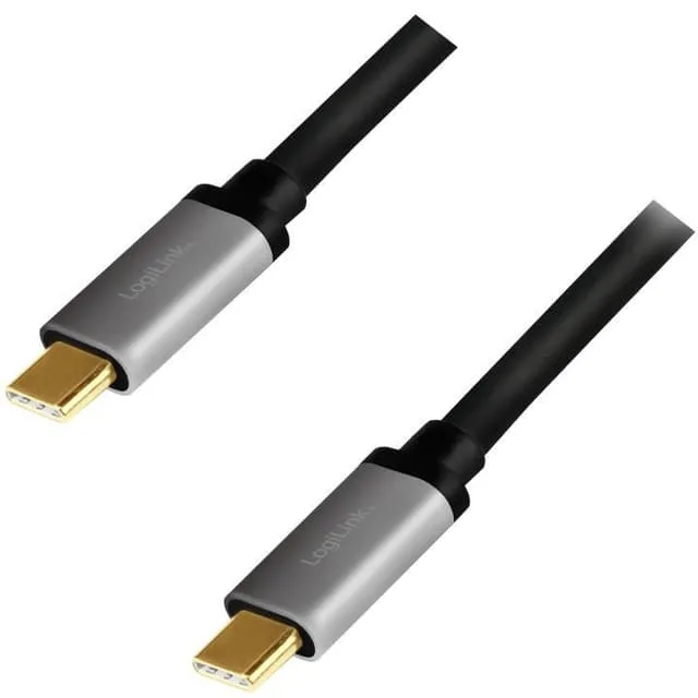LogiLink USB-C till USB-C Kabel 100W 10Gbps 1m Aluminium