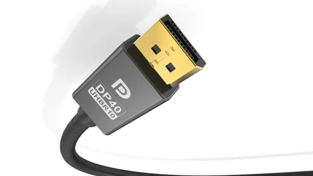 NÖRDIC CERTIFIED CABLES 2m VESA Certified nylonflätad Displayport 2.1 kabel DP40 UHBR10 40Gbps 8K60H 4K144Hz