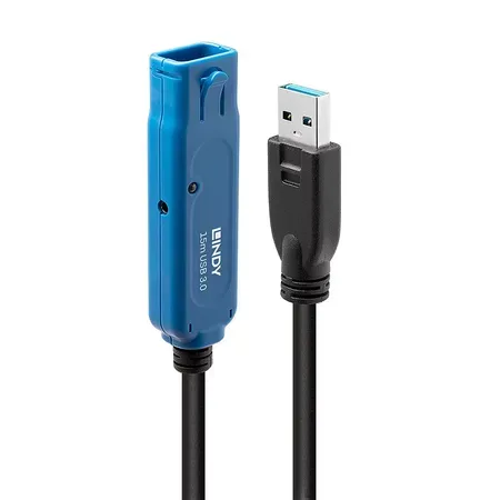 Lindy 43229 USB-kabel USB 3.2 Gen 1 15 m USB A svart