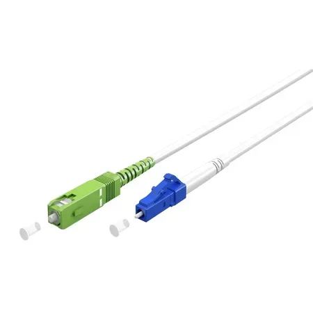 Goobay 59608 fiberoptisk kabel SC till LC, 1 m, OS2, vit