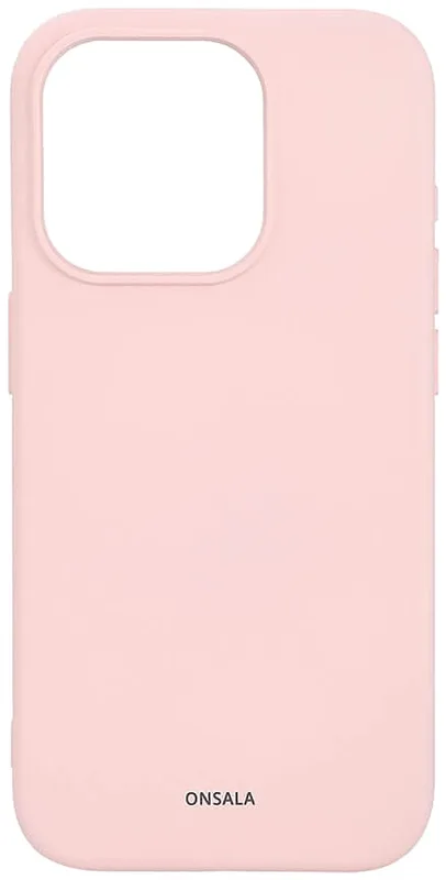 ONSALA Back Sil Touch Recycled MagSerie iPhone 15 Pro Chalk Pink
