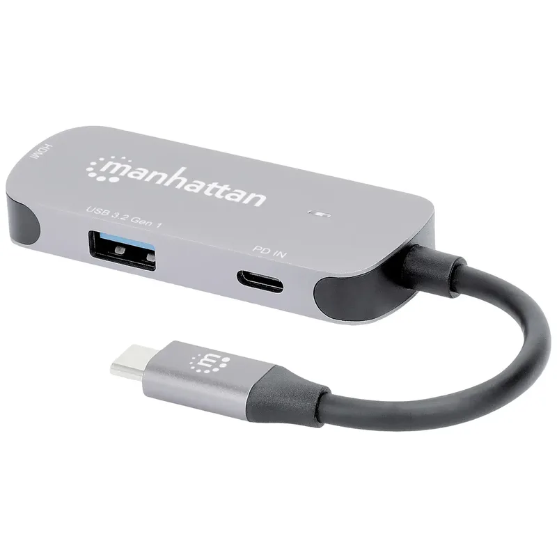Manhattan USB-C®-dockningsstation USB-C auf HDMI 3-in-1 Docking-Konverter Passar till följande märken: univerzálny USB-C® Power Delivery