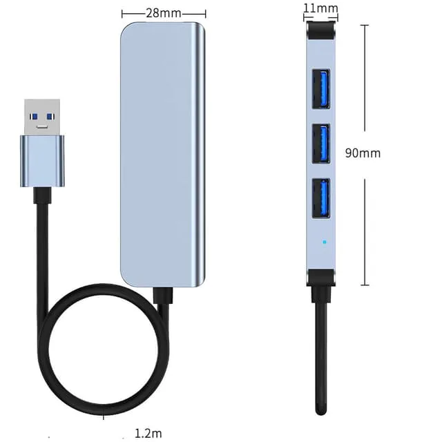 Nördic USB Hubb 4ports 4xUSB-A 3.0 5Gbps