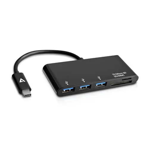 V7 V7UC3U-HUB-BLK-1E, USB 3.2 Gen 1 (3.1 Gen 1)