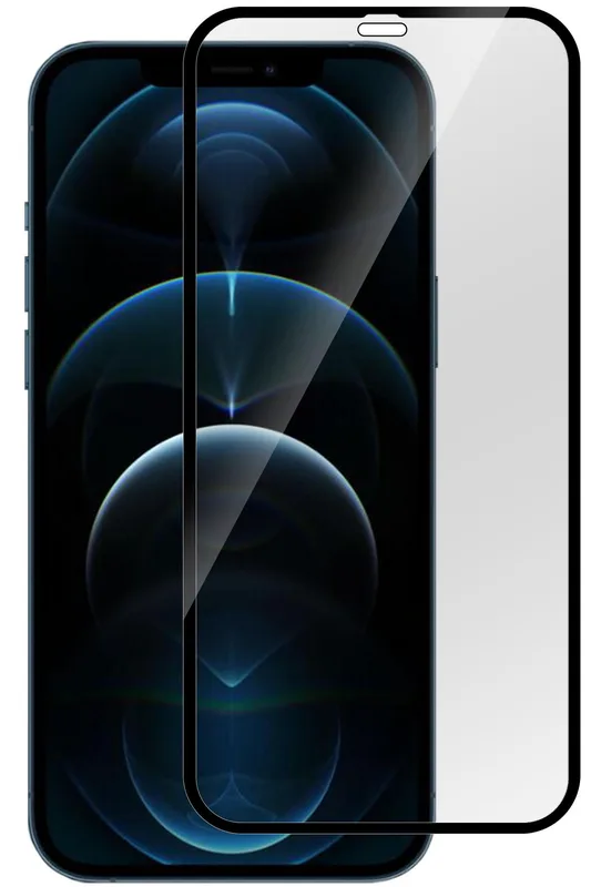 eSTUFF Titan Shield Glass Full Cover skärmskydd till iPhone 12/12 Pro, svart