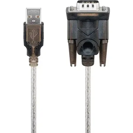 Goobay seriell adapter, USB-A till RS-232, 1,5 m, transparent