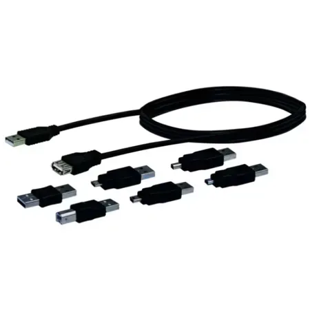 Schwaiger USB-universalset med 6 adaptrar 1,5 m