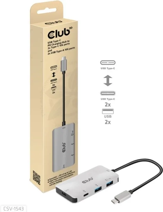 Club 3D CSV-1543 USB-hubb 4 portar