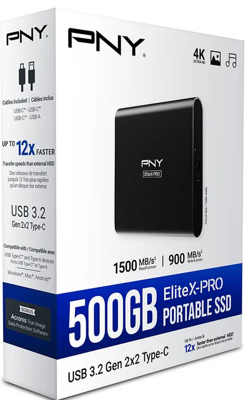 PNY EliteX-PRO USB 3.2 Gen 2x2 Type-C