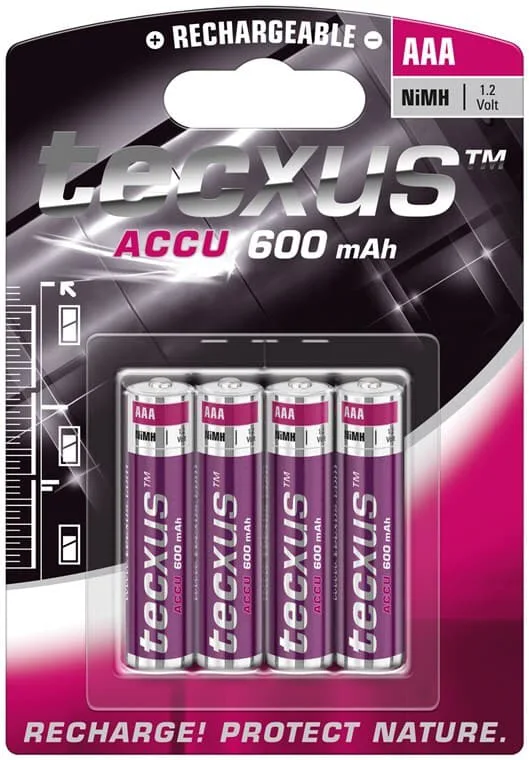 Tecxus AAA (Micro)/HR03 laddningsbart batteri