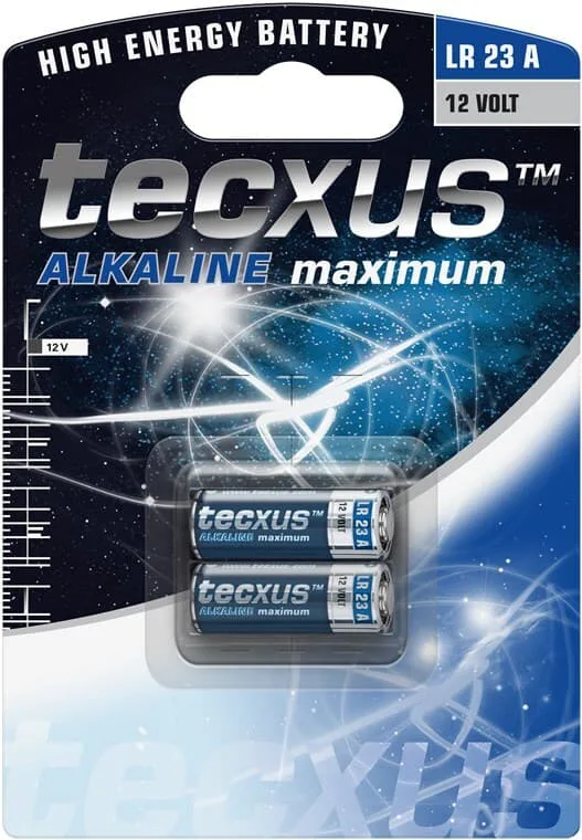 tecxus LR23, 2 st. i blister batteri, 2 st. i blister alkaliskt manganbatteri, 12 V