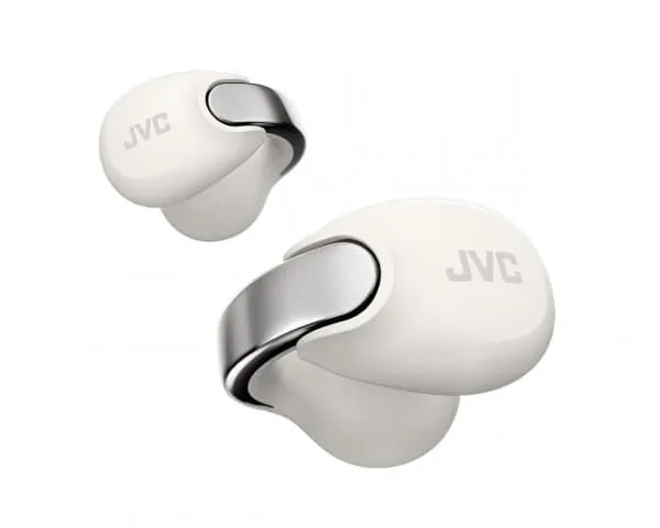 JVC HA-NP1T - True wireless-hörlurar med mikrofon - öppet öra - med öronklämma - Bluetooth - vit