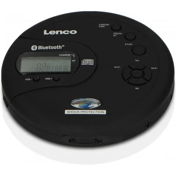 Lenco CD-300 -bärbar CD/MP3-spelare, svart