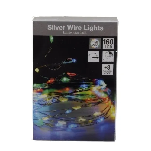 Silver Wire 160 LED slinga