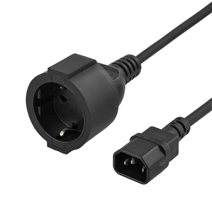 DELTACO apparatadapter, IEC C14 hane till CEE 7/4 (Schuko) hona