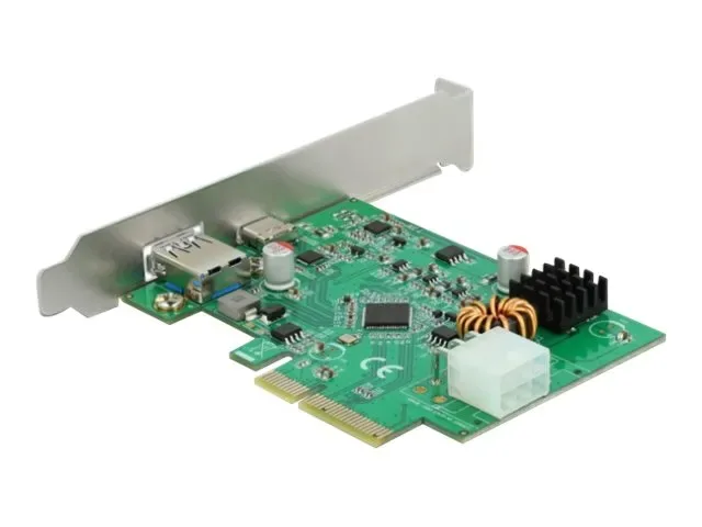 DeLock PCI Express x4-kort till 1 x USB-C 30 W PD + 1 x USB-A