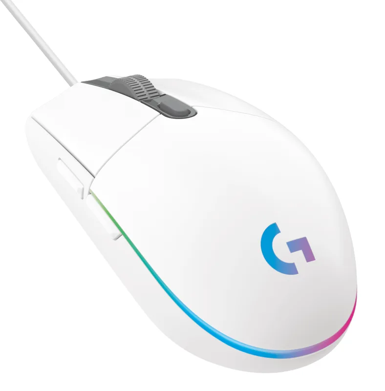 Logitech G 203 Lightsync Gaming Mouse with Customizable RGB Lighting, 6 Programmable Buttons, Gaming Sensor, 8000 DPI, Light Weight (Black) : Logitech