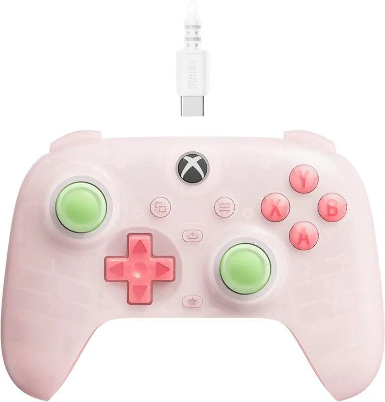 8BitDo Ultimate Mini trådad Xbox-handkontroll, rosa