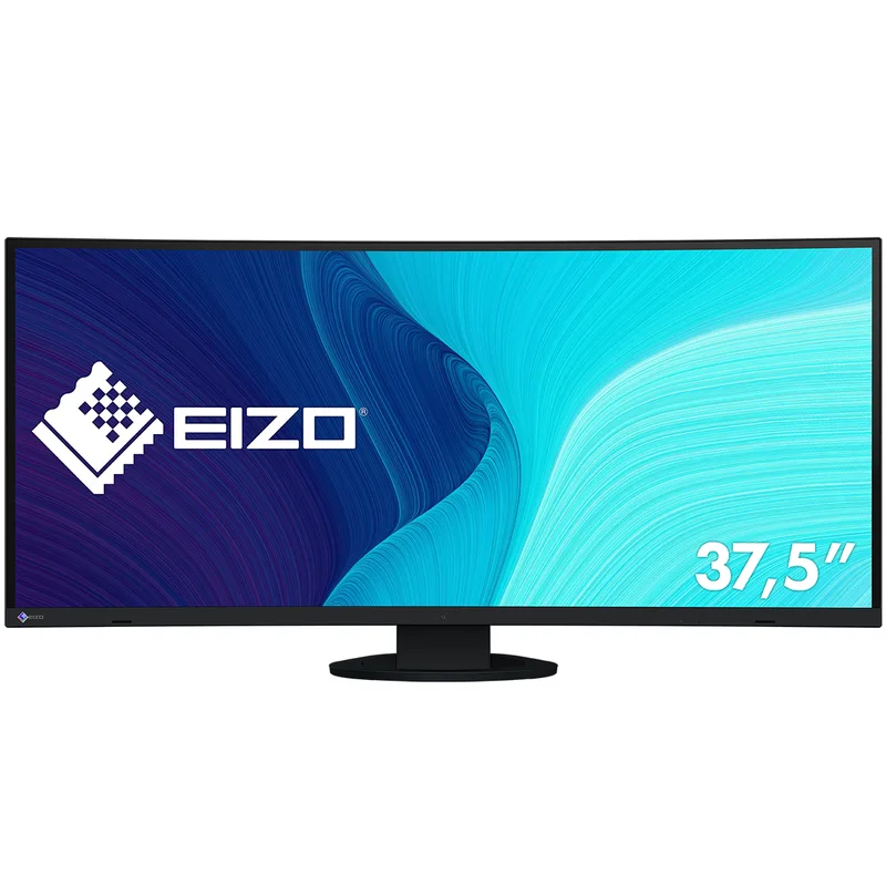 37.5" Eizo FlexScan EV3895-BK, Curved IPS 3840x1600, 5 ms, höjdjusterbar, 2xHDMI/DP/USB-C 85W, LAN, högtalare, USB 3.2-hubb