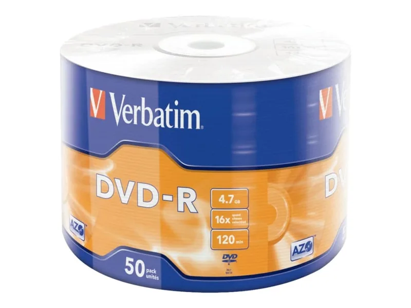 Verbatim - 50 x DVD-R - 4.7 GB (120 min) 16x - matt silver - spindel