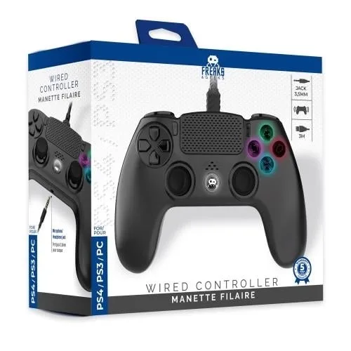 Trade Invaders Kabelansluten handkontroll för PS4 med 3M-kabel