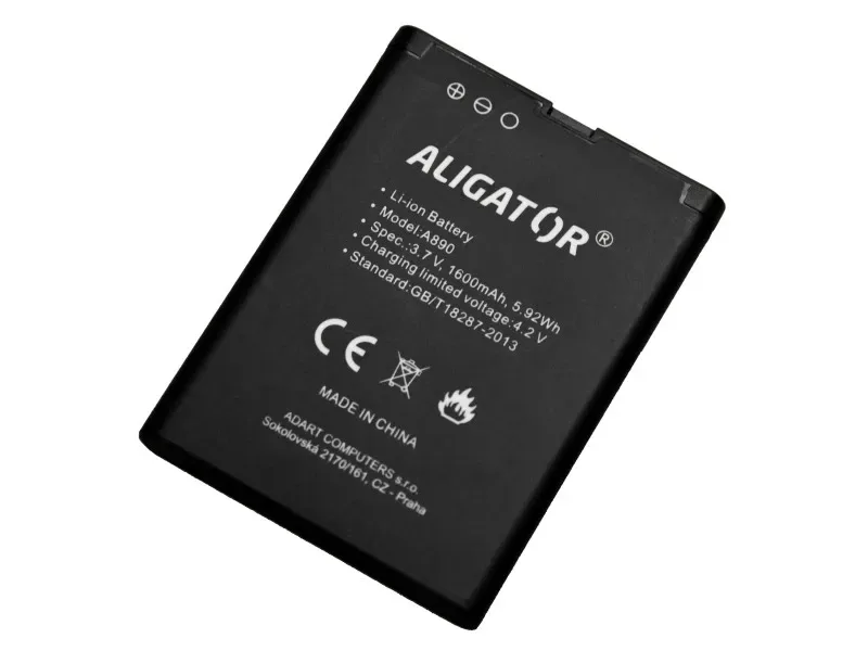 Aligator A890BAL, Batteri, Aligator, A890/A900, Svart, Litium-Ion (Li-Ion), 1600 mAh