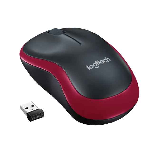Logitech M185, 1000 dpi - Röd
