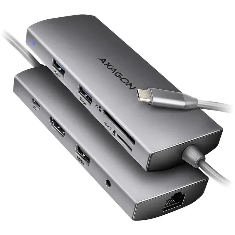 AXAGON HMC-8HLSA USB-C-hubb, 2 x USB-A