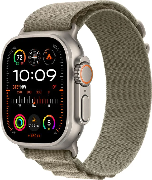 Apple Watch Ultra 2 GPS + Cellular 49mm Natural Titanium Case with Blue Trail Loop