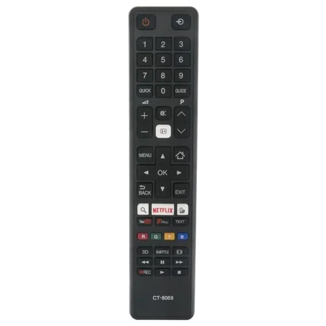CT-8069 TV fjärrkontroll Ersättning för Toshiba Smart TV