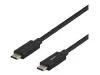 DELTACO USBC 3.1 GEN2 10Gbps/3A/E-marker 1m