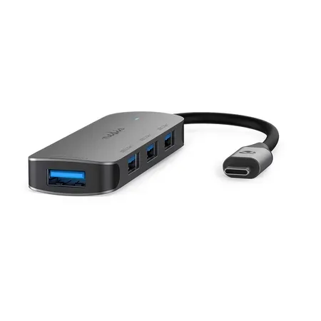Nedis USB-hubb 4 portar grå