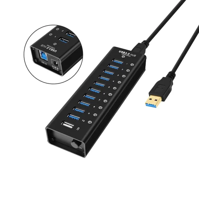 Nördic powered 11-ports USB 3.0 HUB 5Gbps