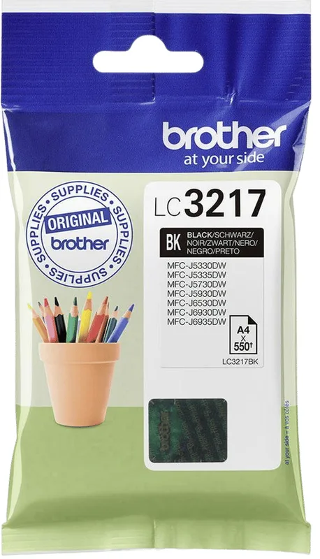 Brother Bläckpatron Brother LC3217BK Svart