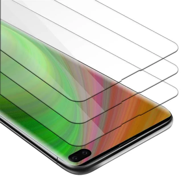 Cadorabo Samsung Galaxy S10 PLUS skärmskydd 3-pack