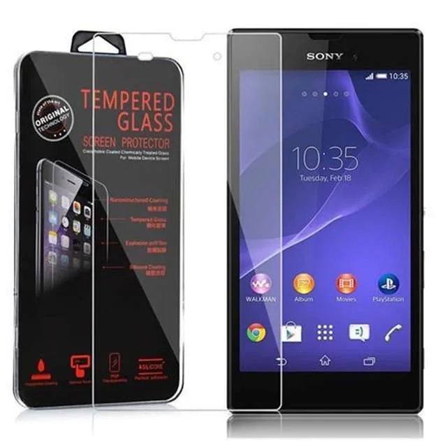 Cadorabo Sony Xperia T3 Skyddsglas Skyddsfilm Skärmskydd
